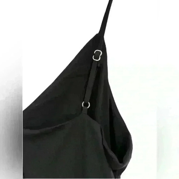 NWT DO+BE Wide Leg Ruffle Black Jumpsuit Romper Classic Event Party Night Out M - Picture 5 of 13